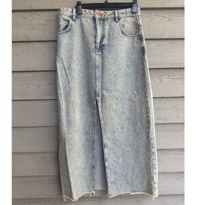 Pilcro Anthropologie Light Wash Denim Midi Skirt | Size 10